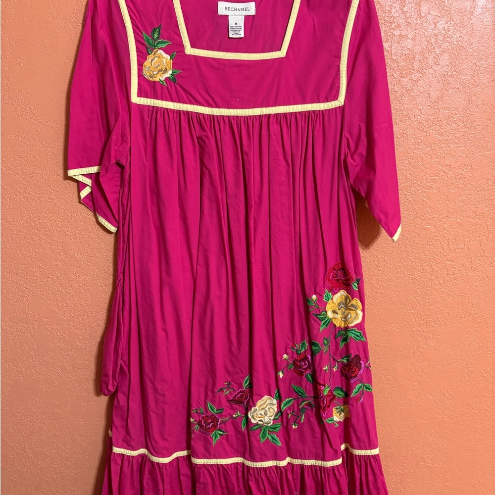 Vintage Bechamel Pink Flutter Sleeve Sundress
